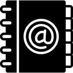 contact icon illustration design with solid