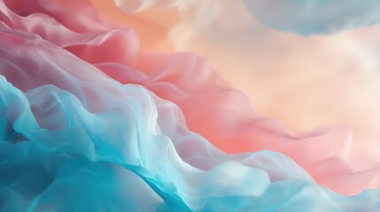 A beautiful blend of soft pink and blue hues creating an abstract cloud-like texture.