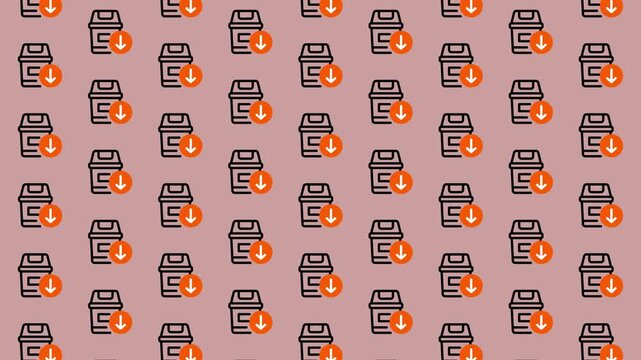 Recycling Bin Icon Pattern Background.