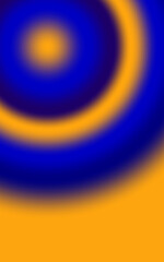 Abstract 3D circular wave pattern with blue and metallic gold texture