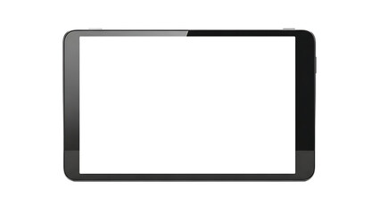 Tablet Device with Blank Screen on White Background
