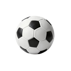 Fototapeta premium Classic black and white soccer ball isolated