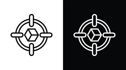 accuracy Two-tone version in black and white background