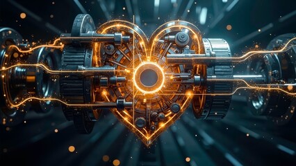 Schematic diagram of circular mechanical luminous device