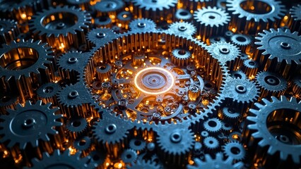 Diagram of circular gear mechanical luminous device