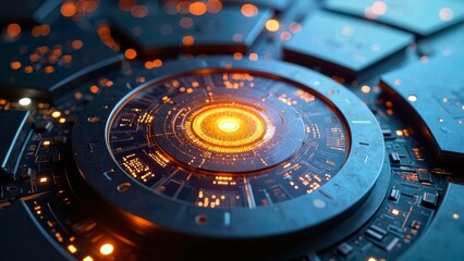 Circular chip mechanical core device diagram