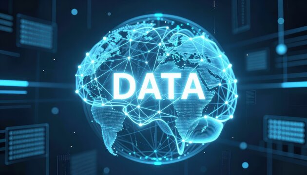 Global Data Visualization with Abstract Connections and Technology in a 3D Digital Environment