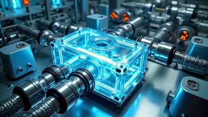 Indoor multi cabin mechanical core device diagram