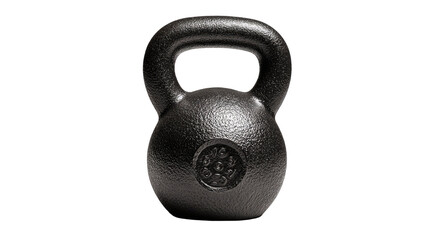 Black adjustable kettlebell for strength training, gym workouts, muscle building, fitness exercise, and weightlifting isolated on white background
