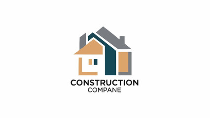 Modern Abstract House Building Logo Design for Construction Company Branding.
