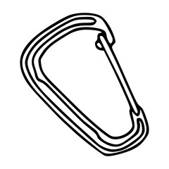 rock climbing equipment collection outline vector