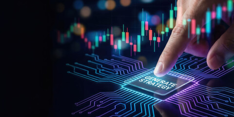 Collaborative ai investment strategy planning finger touch digital chip