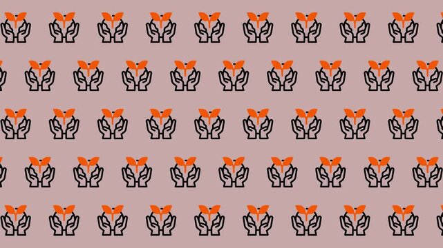 Cute fox illustration pattern, seamless background, cartoon style.