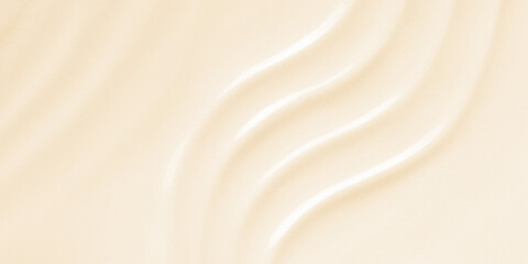 Cream background. Skincare lotion texture. Moisturizer, yellow creamy cosmetic product closeup