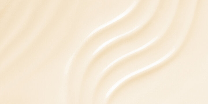 Cream background. Skincare lotion texture. Moisturizer, yellow creamy cosmetic product closeup