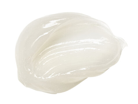 Vaseline texture. Petroleum jelly ointment swatch. Cosmetic balm isolated on transparent background