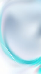 Obraz premium Ethereal Turquoise Swirl on White Abstract Art