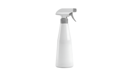 White Plastic Spray Bottle with Trigger Nozzle in Minimalist Style for Cleaning and Household Use