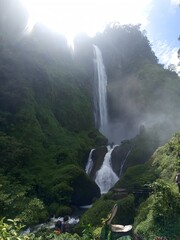 waterfall in the mountains