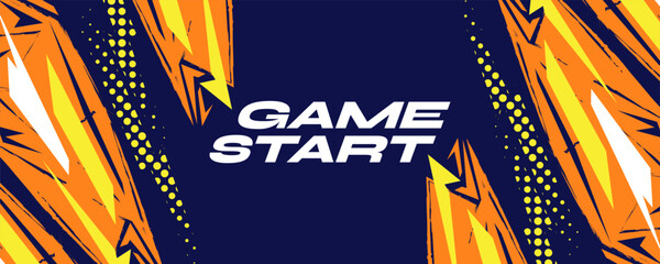 Modern and Dynamic Sports Background with Sharp Brush Strokes and Halftone Pattern in Energy and Speed Concept