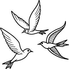 Obraz premium vector illustration of a dove