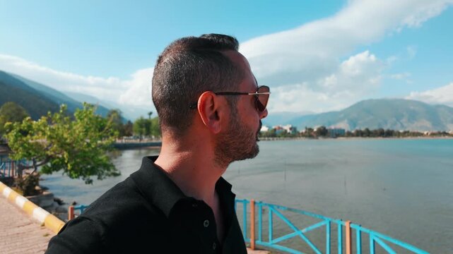 A tourist visit Finike, a historic coastal town in Antalya, Turkey.