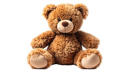 Obraz premium Brown teddy bear plush isolated for classic toy concept