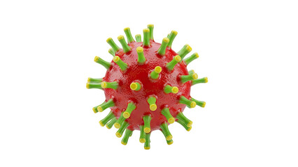 3D Model of a Coronavirus Particle on transparent background