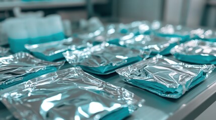 Collection of individually sealed antiseptic wipes for cleaning and hygiene