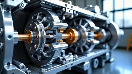 Mechanical multi axis structure perspective scene