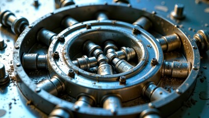 Perspective Scene of Mechanical Ring Components