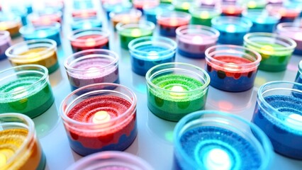 Laboratory Color Cup Array Scene