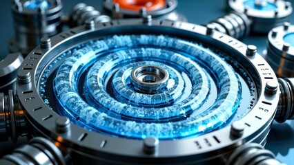 Diagram of circular cabin spiral luminous device