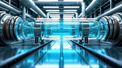 Schematic diagram of long industrial compartment channel
