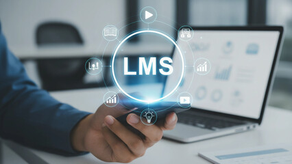 Mobile LMS Training Application, Digital Upskilling Education Hub, Corporate Remote Learning Portal, Virtual EdTech Dashboard Screen