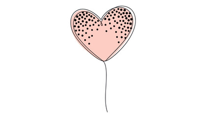 Minimalist Heart Balloon for Valentine's Day