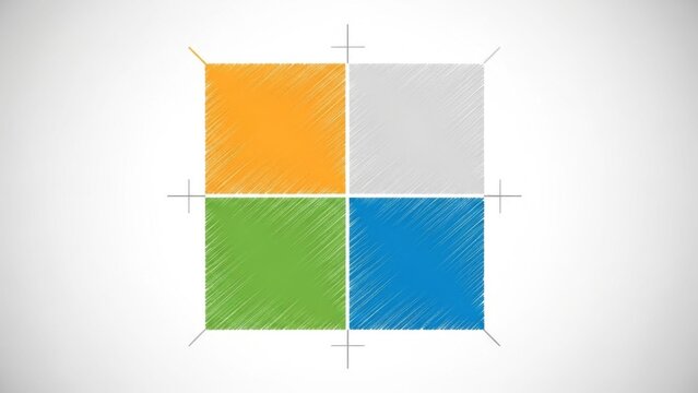 Four Squares: Abstract Design with Colors