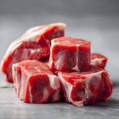 Fresh cuts of meat presented neatly on a marble surface, perfect for culinary inspiration and recipe ideas.