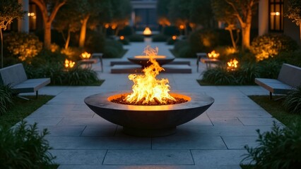 Design drawing of courtyard circular pit device