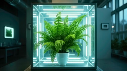 Cultivation of Experimental Green Plants in Glass Cabin