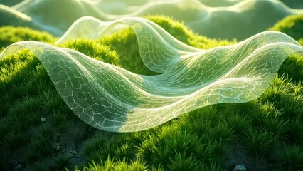 Clear curved vegetation landscape in Cuiye