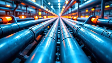 Pipeline radial industrial scene