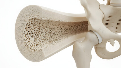 Fototapeta premium Detailed human pelvis and femur bone anatomy model