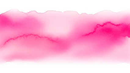 Pink watercolor paint washing across white paper