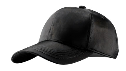 black baseball cap isolated on white 