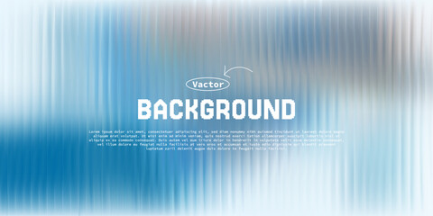 Vertical reeded glass gradient background with soft blue and cyan tones, smooth light diffusion and subtle vertical blur lines, modern abstract texture surface, vector illustration