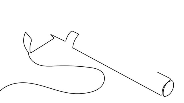 Razor icon one line art animation video