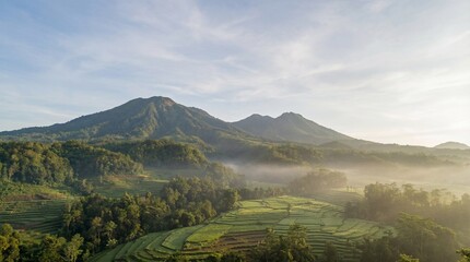 mountain landscape in the morning