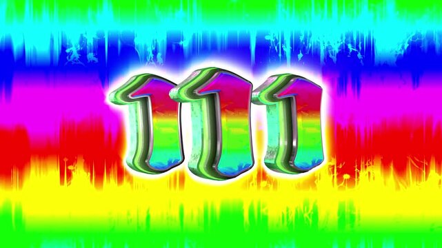 Triple Number one 3D text loop animation