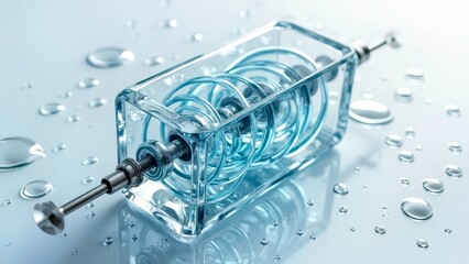 Fantasy Art Scene of Glass Splashing